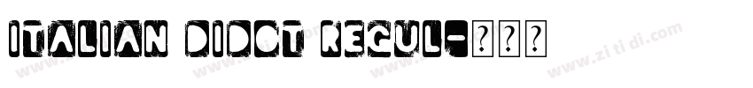 Italian Didot Regul字体转换